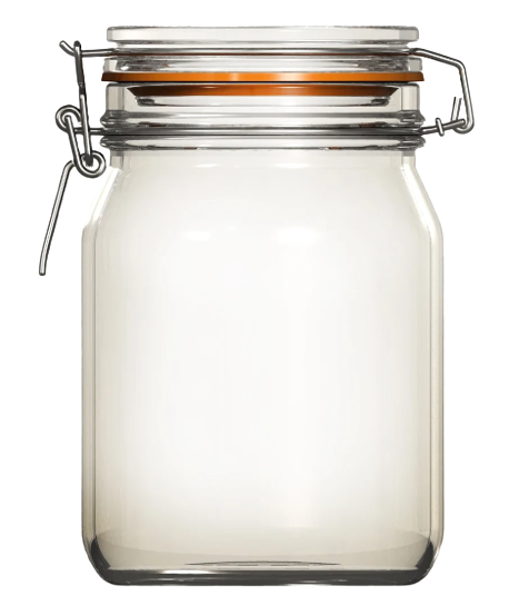 UNIGLASS βάζο γυάλινο με καπάκι econ 1000ml
