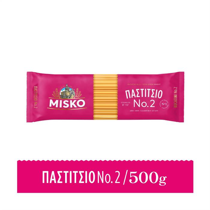 MISKO ζυμαρικά μακαρόνια για παστίτσιο No2 500gr