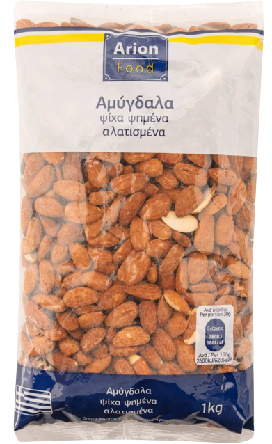 ARION Food αμύγδαλα ψημένα αλατισμένα ψίχα 1kg