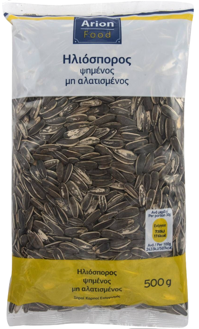 ARION Food ηλιόσπορος ψημένος ανάλατος 500gr
