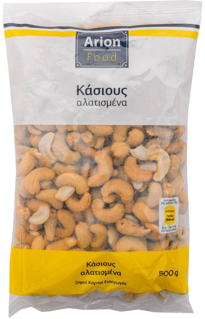 ARION Food κάσιους ψημένα αλατισμένα 500gr