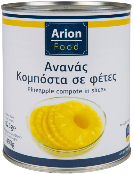 ARION Food κομπόστα ανανάς σε φέτες 850gr