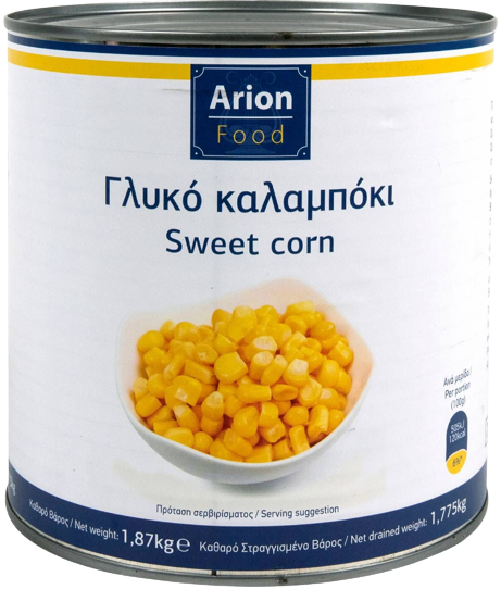 ARION Food κονσέρβα καλαμπόκι γλυκό σε κόκκους 1,87kg