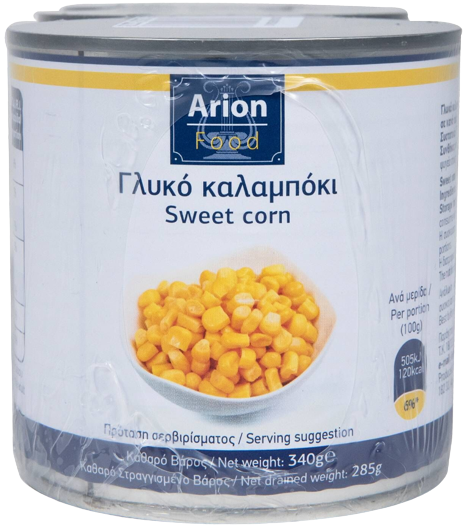 ARION Food κονσέρβα καλαμπόκι γλυκό σε κόκκους 3x340gr