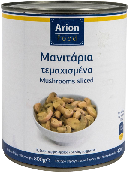 ARION Food κονσέρβα μανιτάρια τεμαχισμένα 800gr