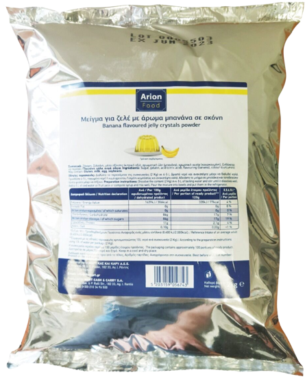 ARION Food μείγμα για ζελέ με άρωμα μπανάνα σε σκόνη 2kg