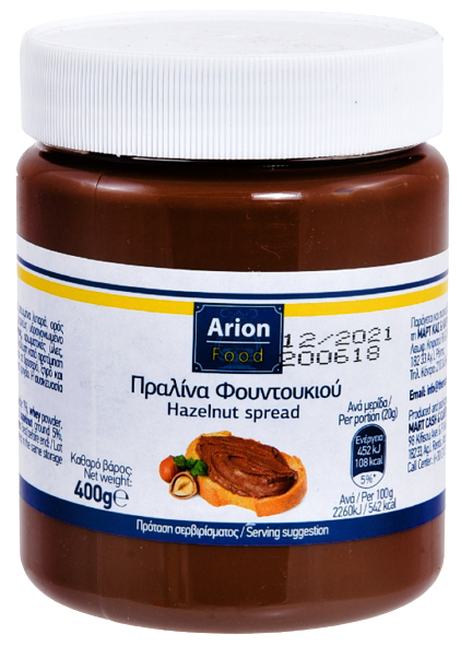 ARION Food πραλίνα φουντουκιού 400gr