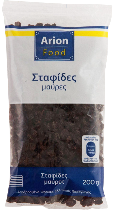 ARION Food σταφίδες μαύρες ελληνικές 200gr