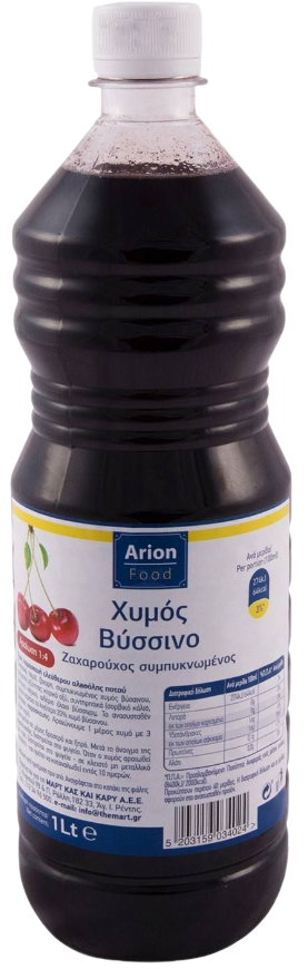 ARION Food συμπυκνωμένος χυμός βύσσινο 1lt
