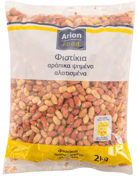 ARION Food φυστίκια αράπικα ψημένα αλατισμένα 2kg
