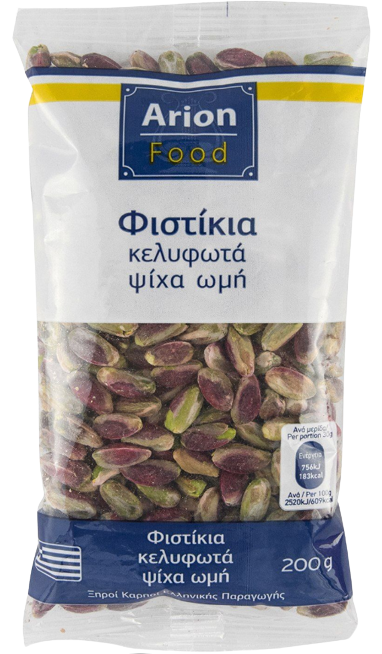 ARION Food φυστίκια κελυφωτά ψίχα ωμά 200gr