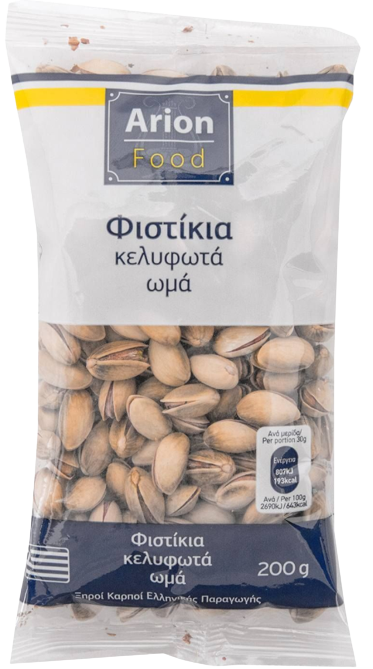 ARION Food φυστίκια κελυφωτά ωμά 200gr