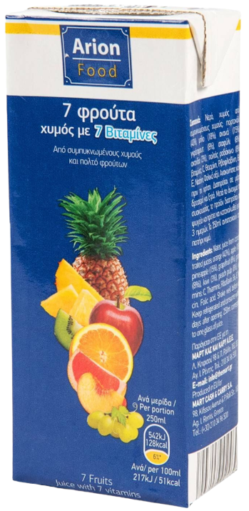ARION Food χυμός με 7 φρούτα 250ml