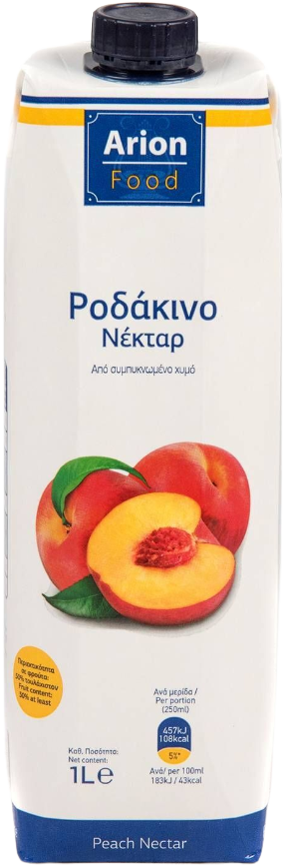ARION Food χυμός νέκταρ ροδάκινο 1lt