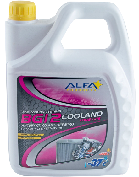 ALFA bg12 cooland long life αντιψυκτικό αντιθερμικό για κλειστά συστήματα ψύξης -37 βαθμούς 4lt