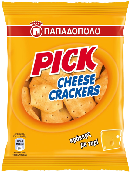 ΠΑΠΑΔΟΠΟΥΛΟΥ κράκερ mini pick crackers με κασέρι 45gr