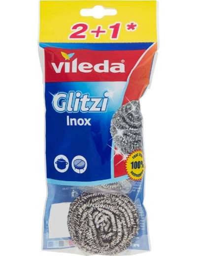VILEDA συρματάκι κουζίνας glitzi inox 3τεμ