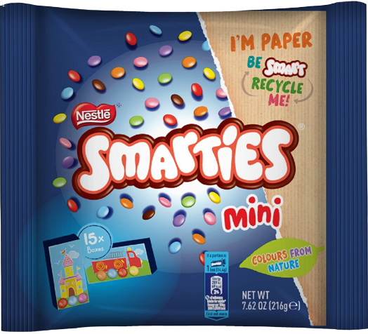 NESTLE Smarties mini καραμελάκια με σοκολάτα γάλακτος 216gr