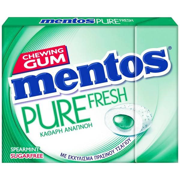 MENTOS τσίχλες pure fresh slim box spearmint 12x28gr