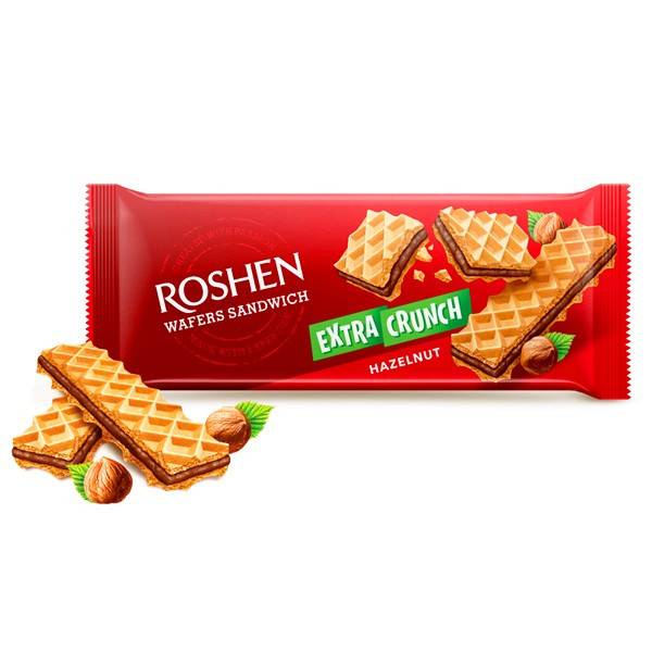 ROSHEN γκοφρέτα wafers sandwich thin με φουντούκι 142gr