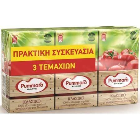 PUMMARO χυμός τομάτας κλασικός συμπυκνωμένος 3x250gr