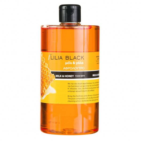 LILIA BLACK αφρόλουτρο με μέλι και γάλα 800ml