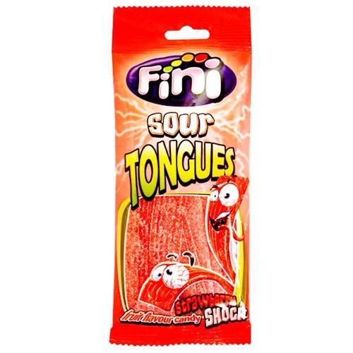 FINI ζελεδάκια sour tonques φράουλας 100gr