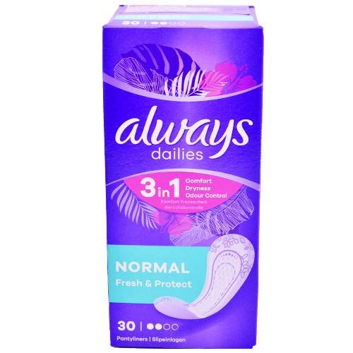 ALWAYS σερβιετάκια Fresh και Protect Normal 30τεμ