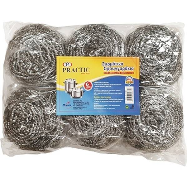 PRACTIC συρμάτινο γαλβανιζέ σφουγγαράκι 6x10gr