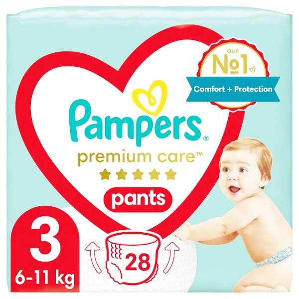 PAMPERS premium care βρεφικές πάνες No3 6-11kg 28τεμ