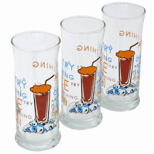 UNIGLASS ποτήρι γυάλινο coffee time on ice 29cl 3τεμ 91600/D01