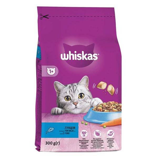 WHISKAS γατοτροφή κροκέτα με τόνο 300gr