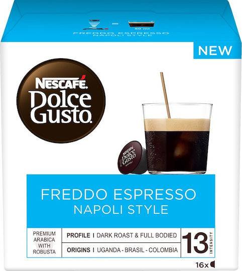 NESCAFE dolce gusto καφές espresso freddo napoli style σε κάψουλες συμβατές με μηχανή Nespresso 16τεμ