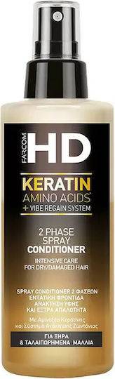 FARCOM HD keratin amino acids leave in conditioner για ξηρά και ταλαιπωρημένα μαλλιά 150ml