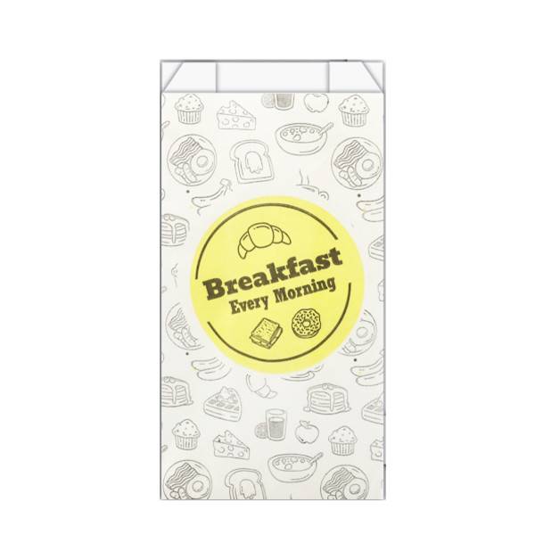 Χαρτοσακούλες κραφτ λευκές breakfast 12x28cm 10kg