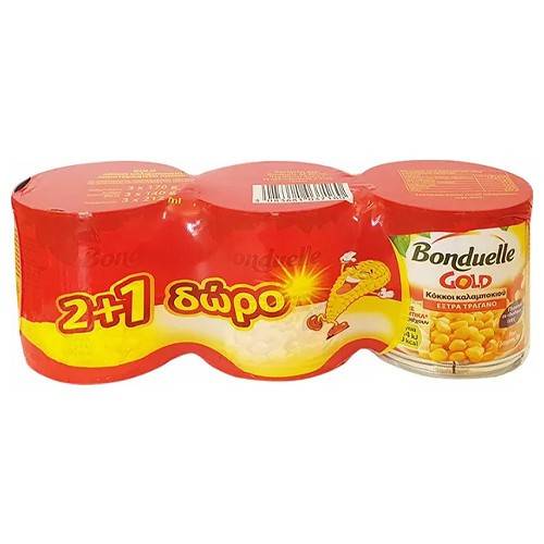 BONDUELLE Gold καλαμπόκι 3x170gr