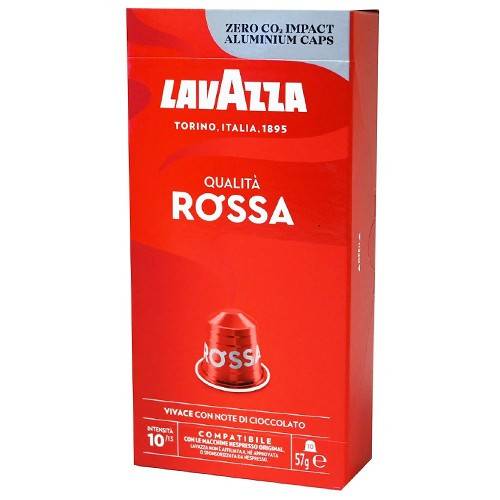 LAVAZZA καφές espresso Qualta Rossa σε κάψουλες συμβατές με μηχανές Nespresso 10τεμ