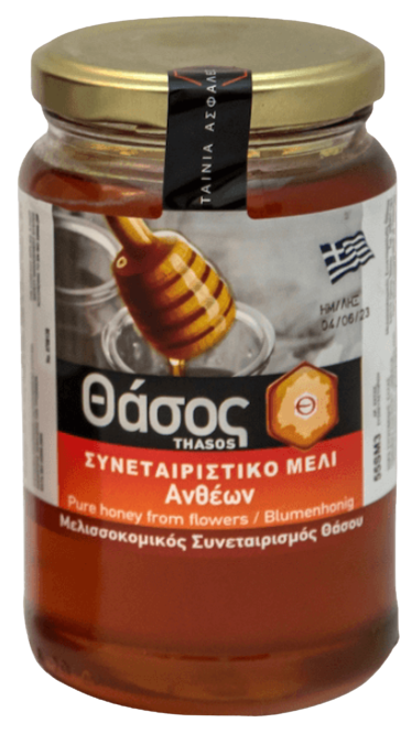 ΜΕΛΙΣΣΟΚΟΜΙΚΟΣ ΣΥΝΕΤΑΙΡΙΣΜΟΣ ΘΑΣΟΥ μέλι ανθέων 450gr