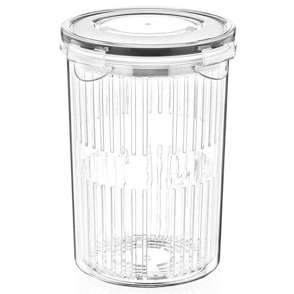 FRESH BOX φαγητοδοχείο στρόγγυλο με καλάθι στραγγίσματος 1,5lt