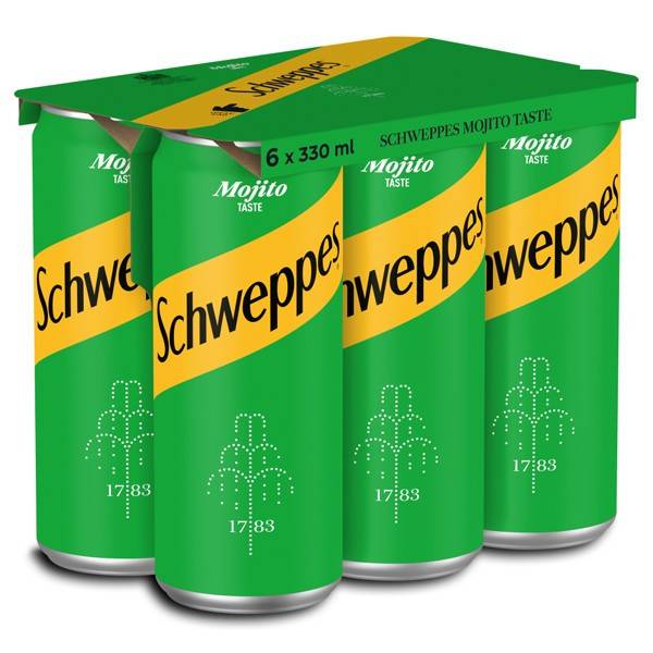SCHWEPPES αναψυκτικό σόδα mojito 6x330ml