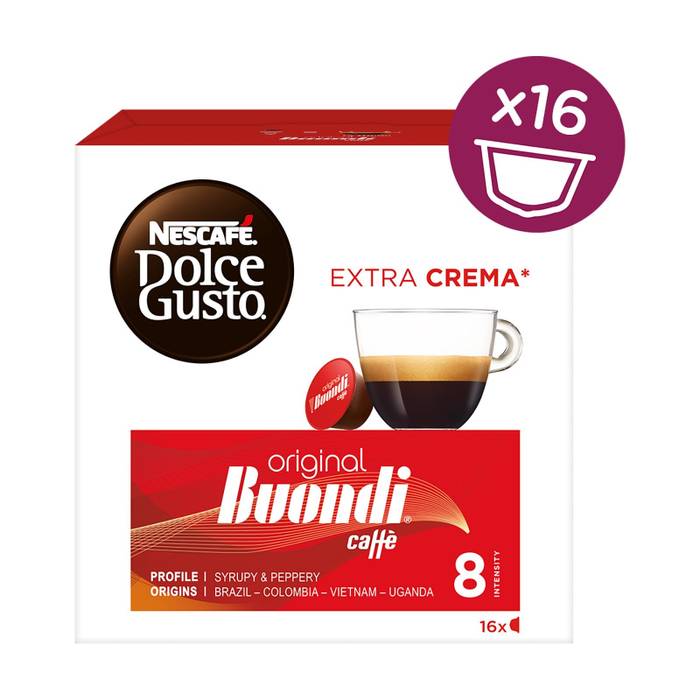 NESCAFE dolce gusto καφές espresso buondi original σε κάψουλες συμβατές με μηχανή Nespresso 16τεμ