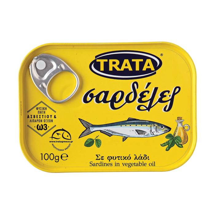TRATA σαρδέλες σε φυτικό λάδι 100gr