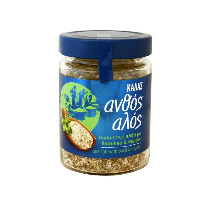ΚΑΛΑΣ άνθος αλάτι με βασιλικό και θυμάρι 300gr