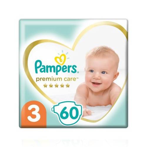 PAMPERS premium care βρεφικές πάνες No3 5-9kg 60τεμ