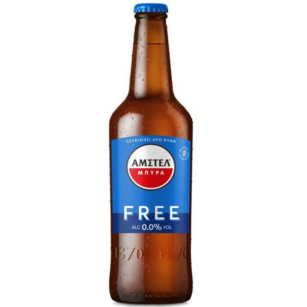 AMSTEL Free μπύρα χωρίς αλκοόλ φιάλη 500ml