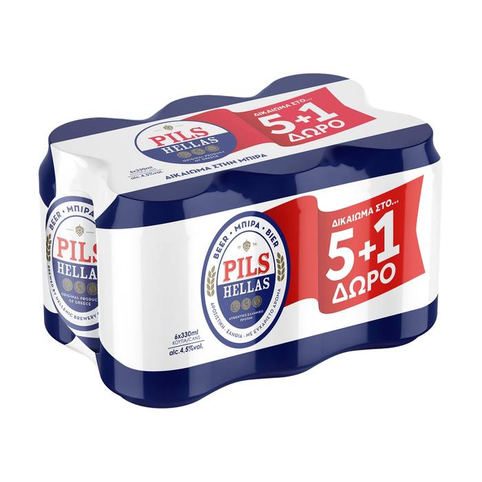 PILS Hellas μπύρα κουτί 6x330ml
