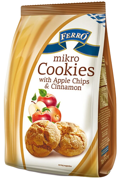 FERRO μπισκότα mini cookies με μήλο και κανέλα 70gr