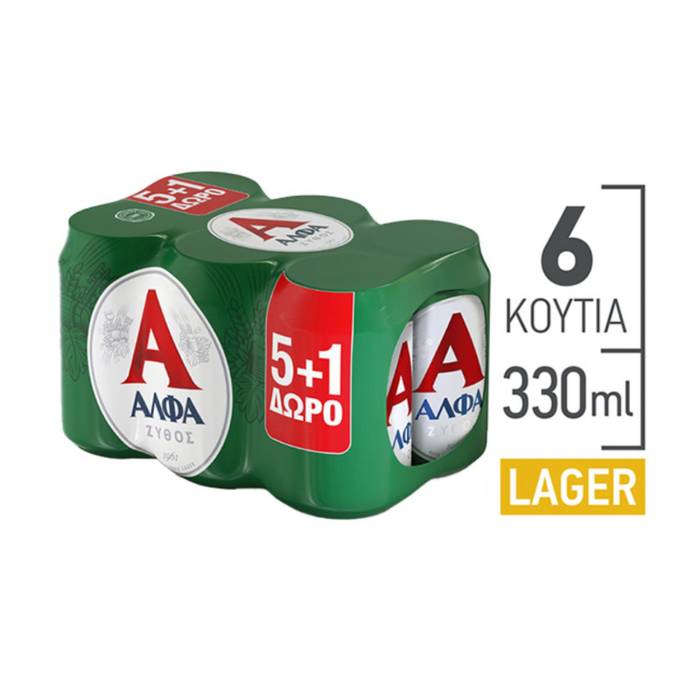 ΑΛΦΑ μπύρα κουτί 6x330ml