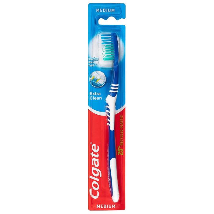 COLGATE οδοντόβουρτσα Extra Clean σε διάφορα χρώματα μέτρια 1τεμ