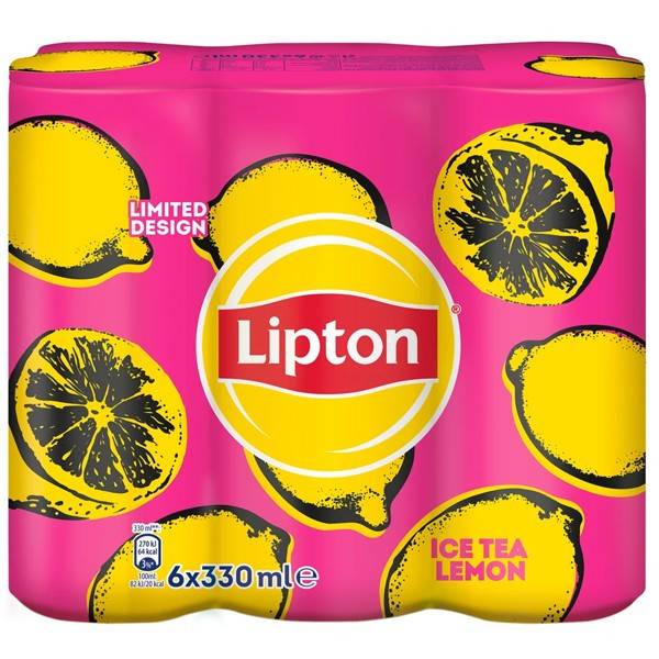LIPTON κρύο τσάι μαύρο λεμόνι 6x330ml